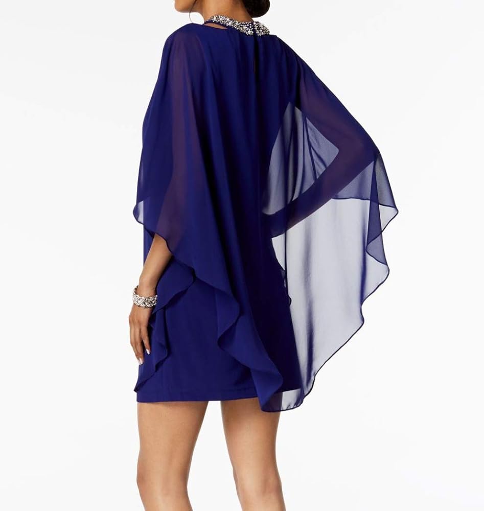 Amazon.com: Xscape Embellished Chiffon-Overlay Dress